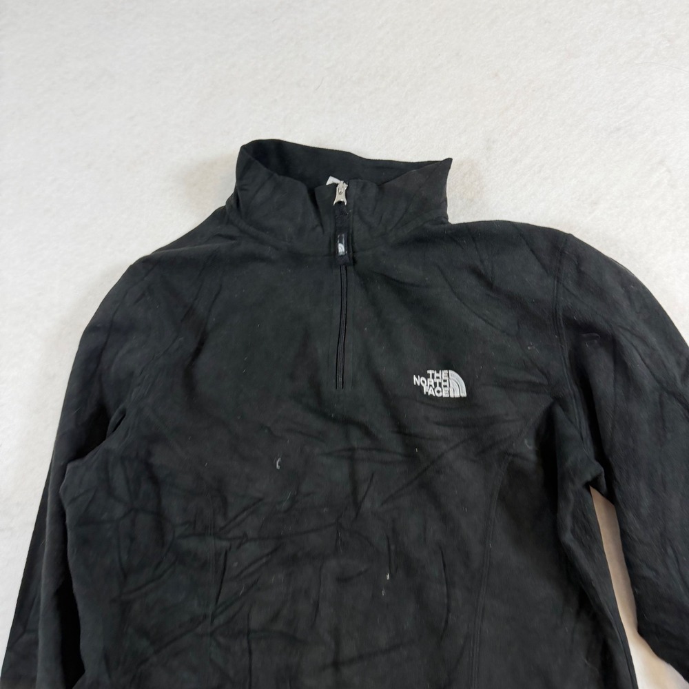 The North Face Womens Black Quarter‎ Zip Fleece Pullover Mock Neck Small